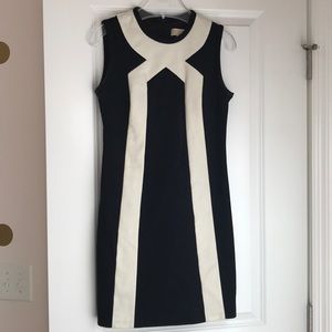 Michael Kors sheath style dress in black and cream